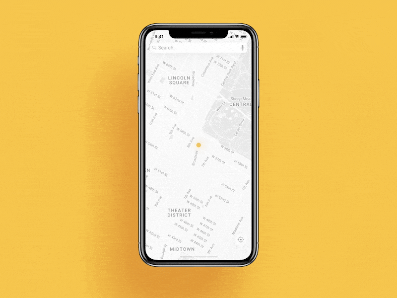 Taxi app UI design